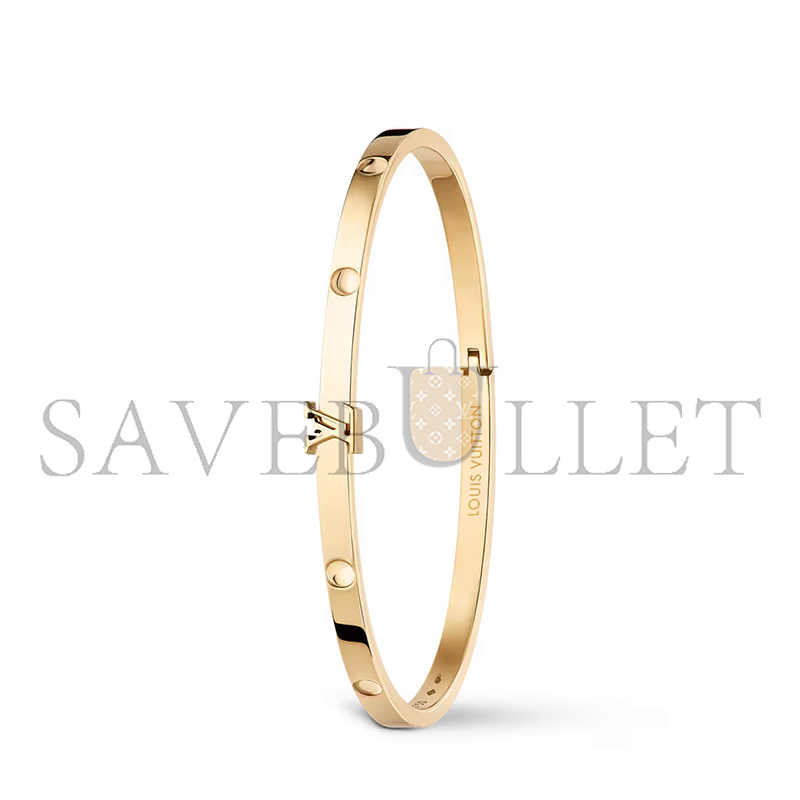LOUIS VUITTON EMPREINTE SMALL BANGLE, YELLOW GOLD Q05319